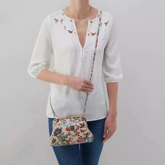 NWT New Hobo Lana Crossbody Baguette Clutch Leather Retired Rare